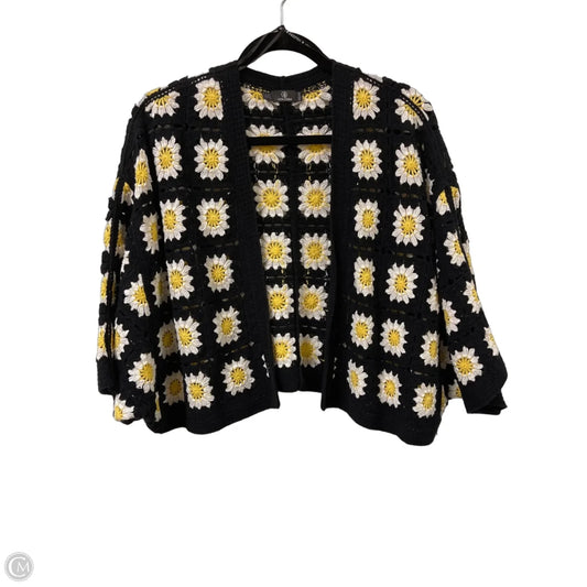 Sweater Cardigan By Volcom In Floral Print, Size: Osfm