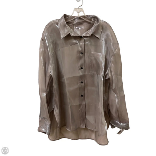 Tunic Long Sleeve By Reformation In Grey, Size: Xl