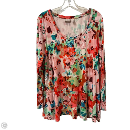 Tunic Long Sleeve By Logo In Multi-colored, Size: 1x