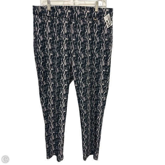 Pants Leggings By Rafaella In Black & Cream, Size: 12