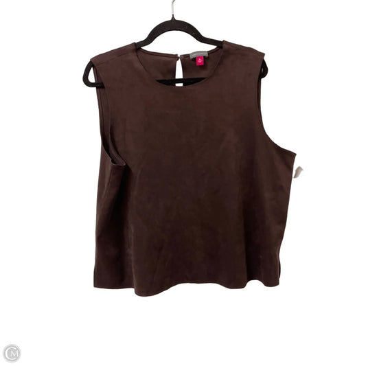 Top Sleeveless By Vince Camuto In Brown, Size: Xl