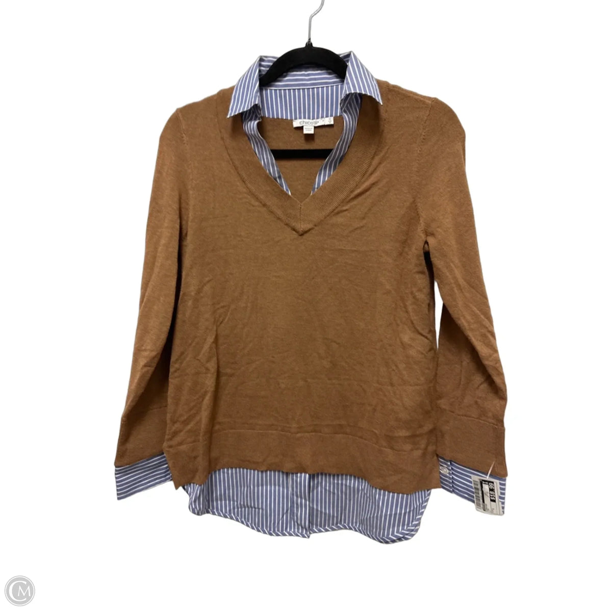 Sweater By Chicos In Tan, Size: S