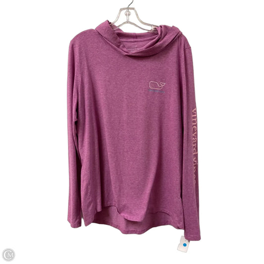 Athletic Top Long Sleeve Hoodie By Vineyard Vines In Purple, Size: Xl