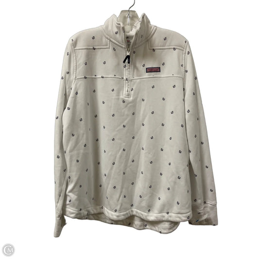 Sweatshirt Collar By Vineyard Vines In White, Size: Xl