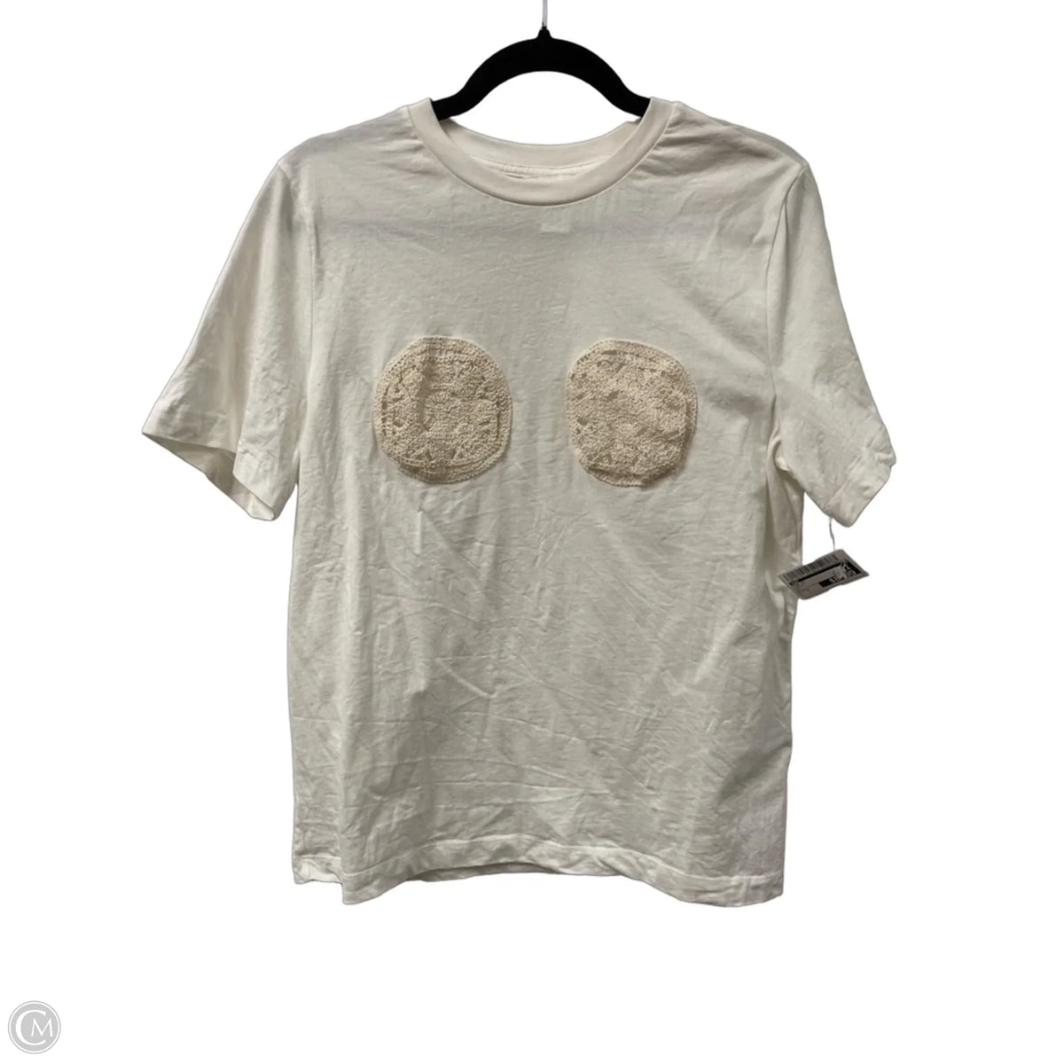 Top Short Sleeve By H&m In White, Size: S