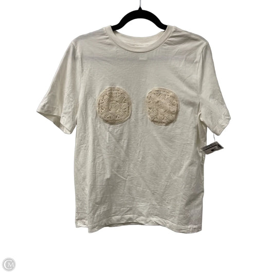 Top Short Sleeve By H&m In White, Size: S