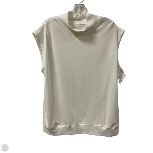 Tunic Short Sleeve By Clothes Mentor In White, Size: L