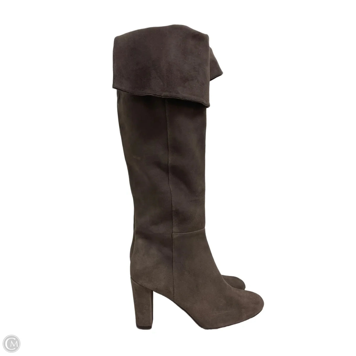 Boots Knee Heels By Halogen In Grey, Size: 10