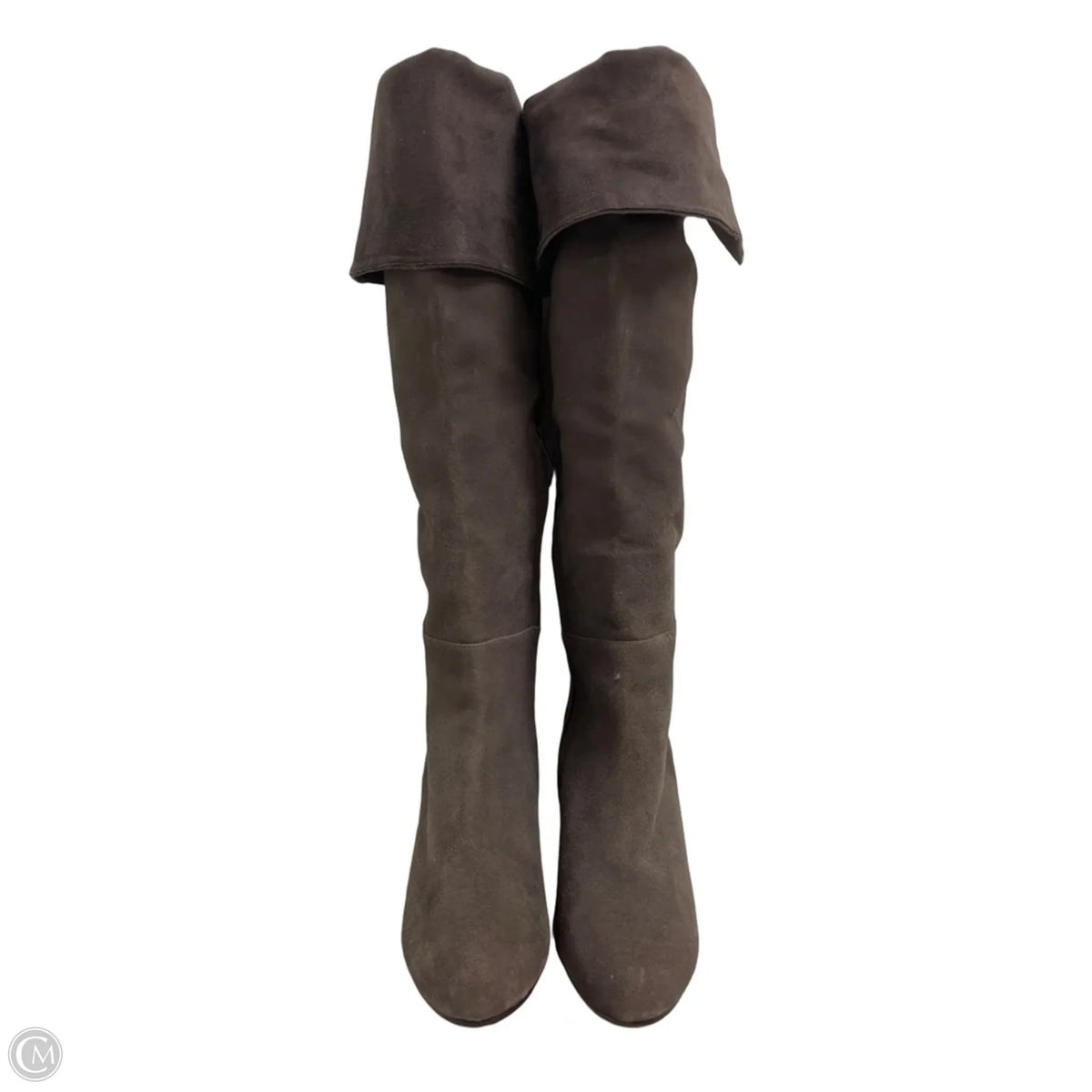 Boots Knee Heels By Halogen In Grey, Size: 10