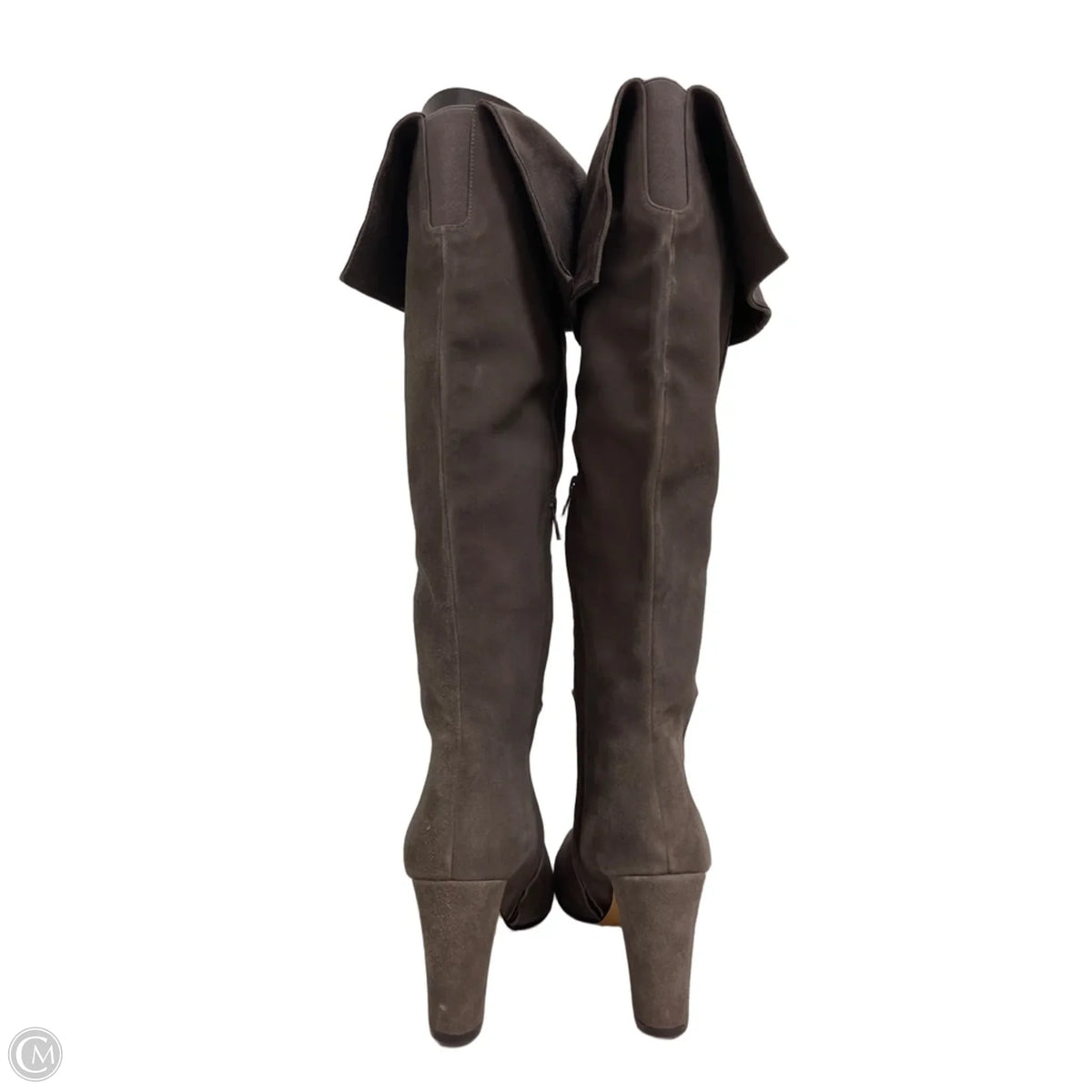 Boots Knee Heels By Halogen In Grey, Size: 10