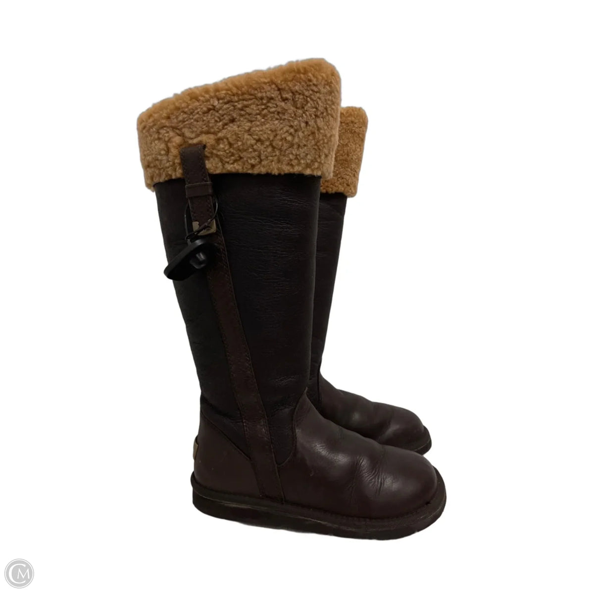 Boots Designer By Ugg In Brown, Size: 7