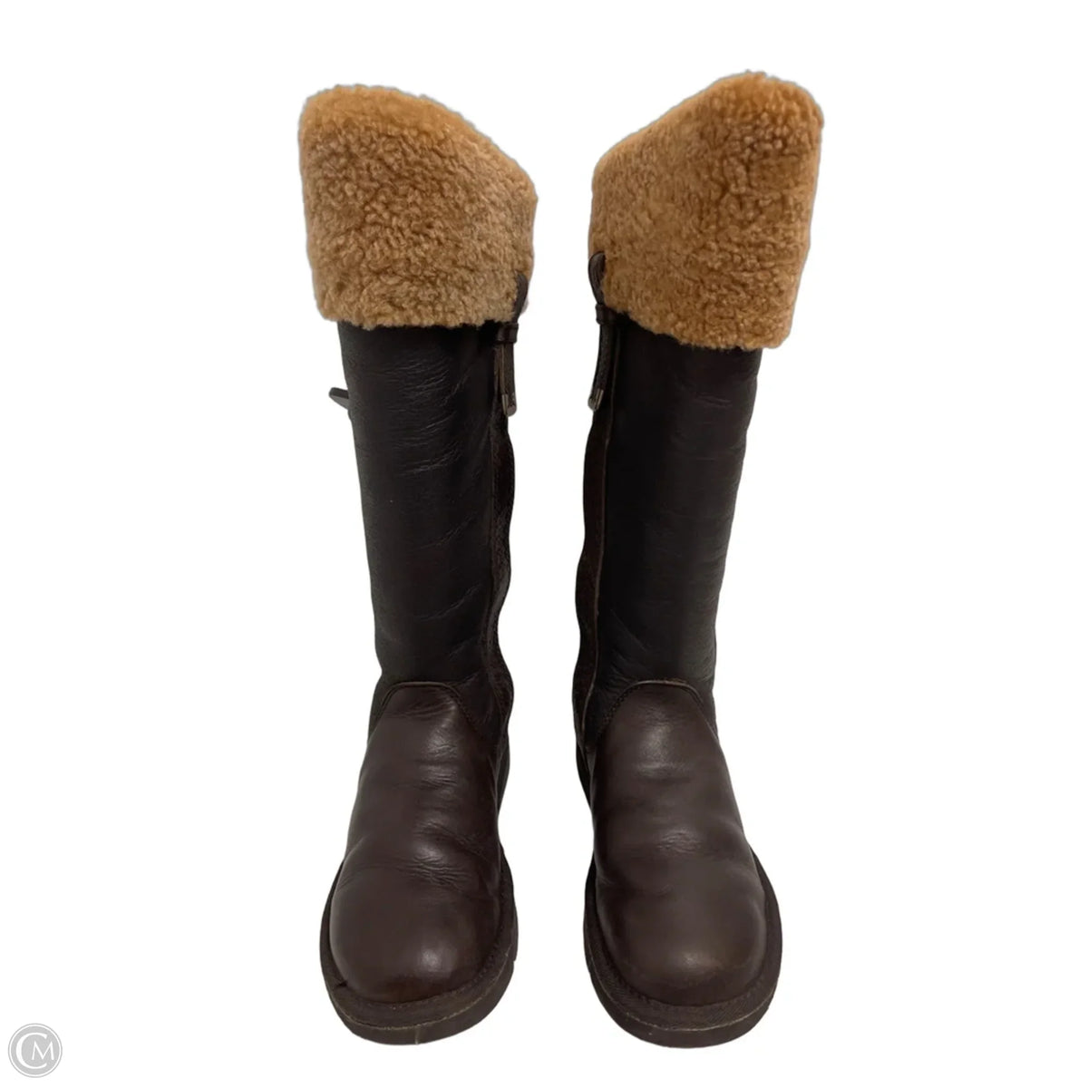 Boots Designer By Ugg In Brown, Size: 7