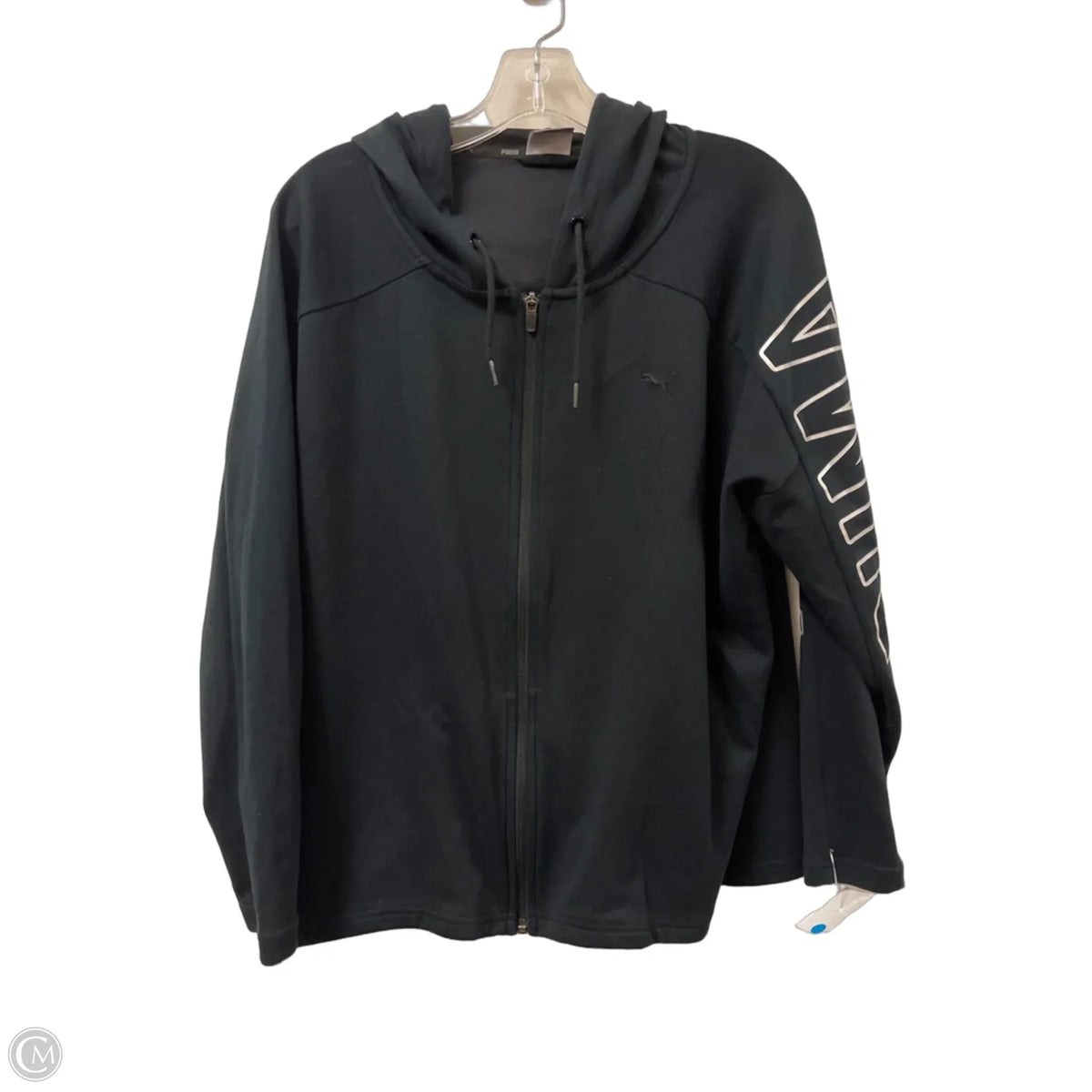 Athletic Jacket By Puma In Black, Size: M