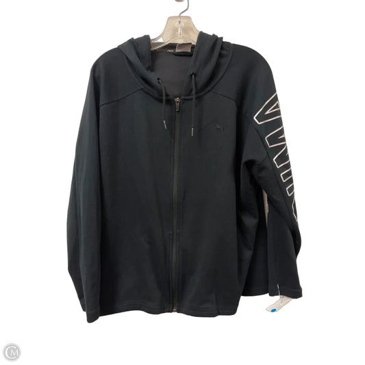 Athletic Jacket By Puma In Black, Size: M