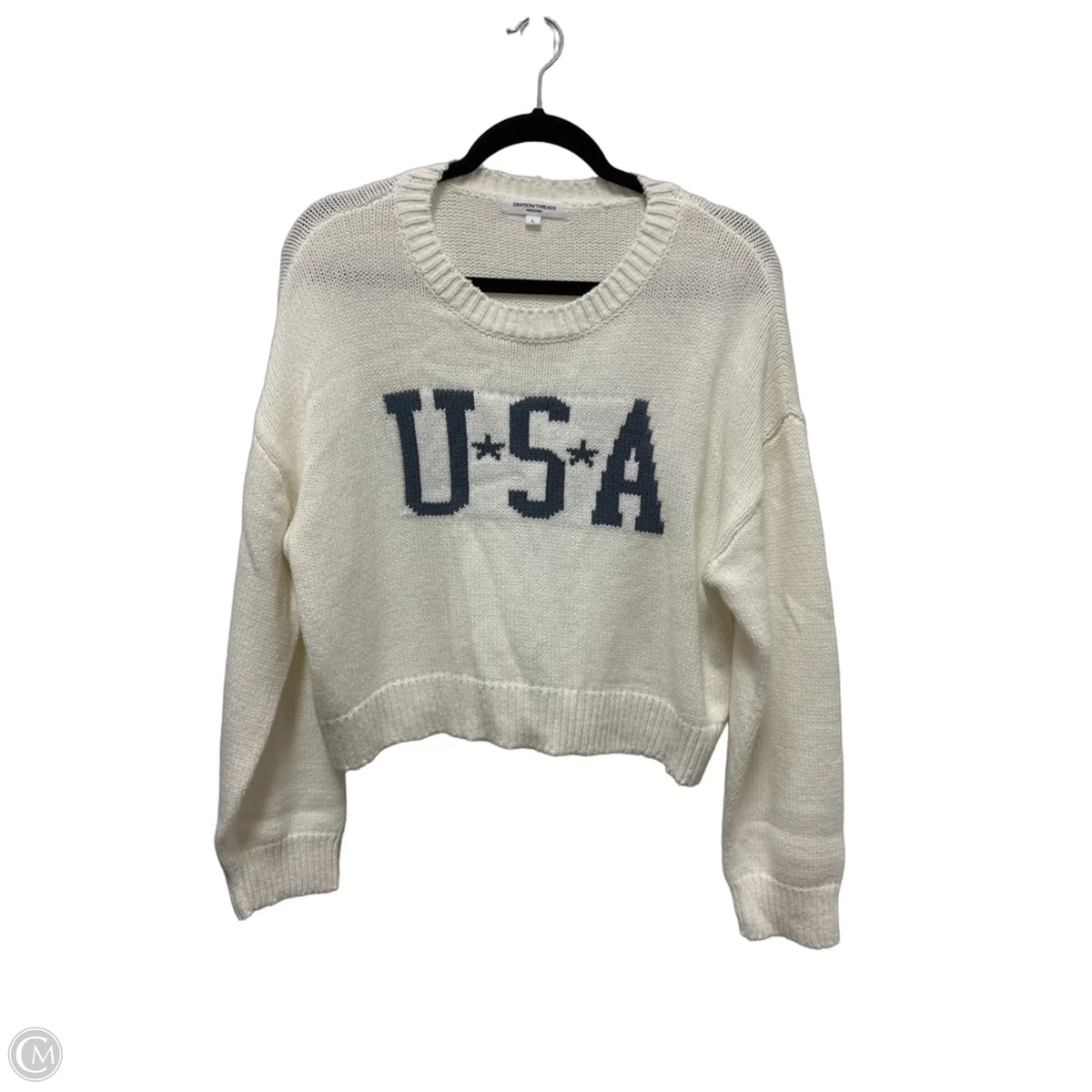 Sweater By Grayson Threads In Cream, Size: L