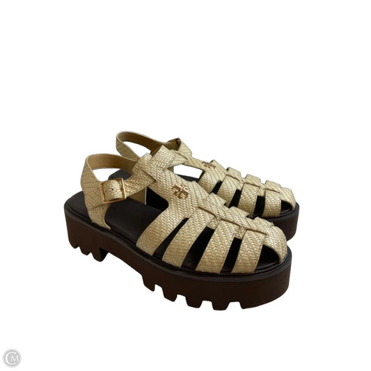 Sandals Designer By Tory Burch In Tan, Size: 8