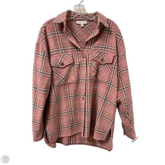 Jacket Shirt By She + Sky In Pink, Size: M