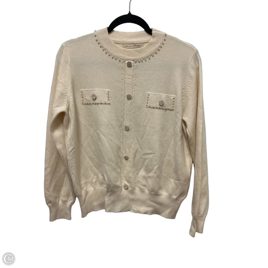 Sweater By Clothes Mentor In Cream, Size: L