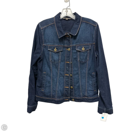 Jacket Denim By Cabi In Blue Denim, Size: L