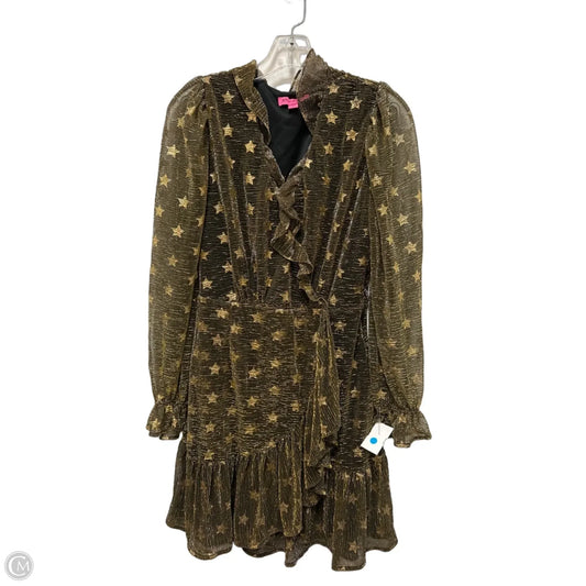 Dress Party Midi By Betsey Johnson In Gold, Size: M