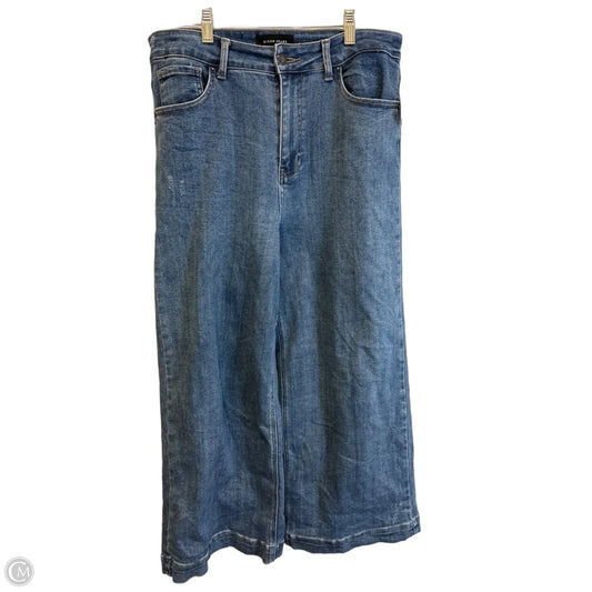 Jeans Wide Leg By Risen In Blue Denim, Size: 12