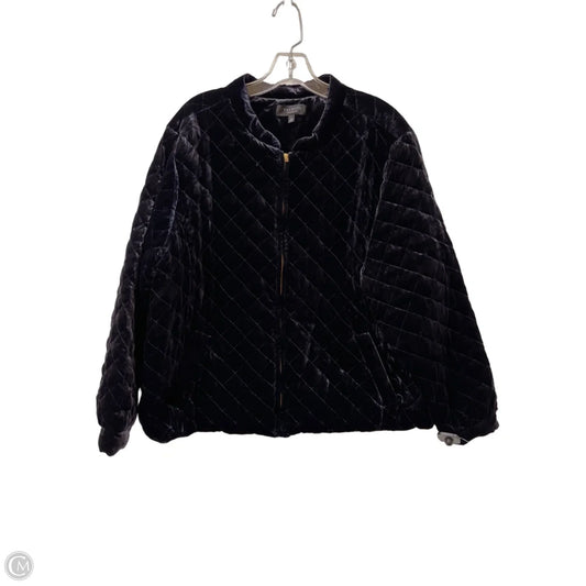 Jacket Puffer & Quilted By Talbots In Purple, Size: 3x