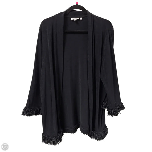 Sweater Cardigan By Chicos In Black, Size: 2x