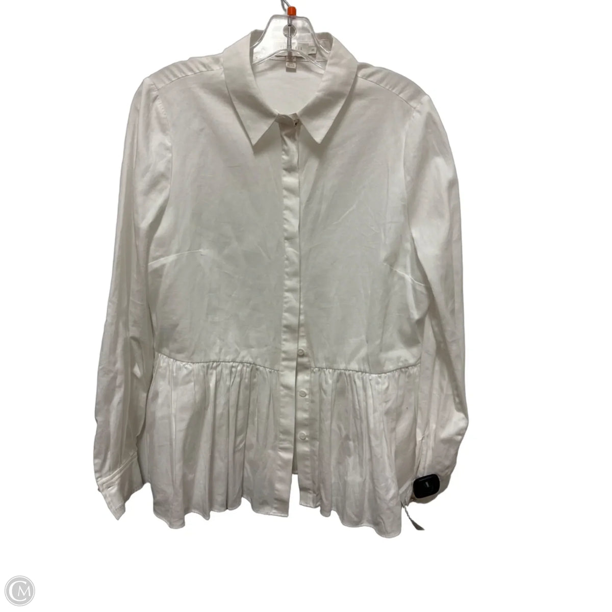 Blouse Long Sleeve By Ted Baker In White, Size: M