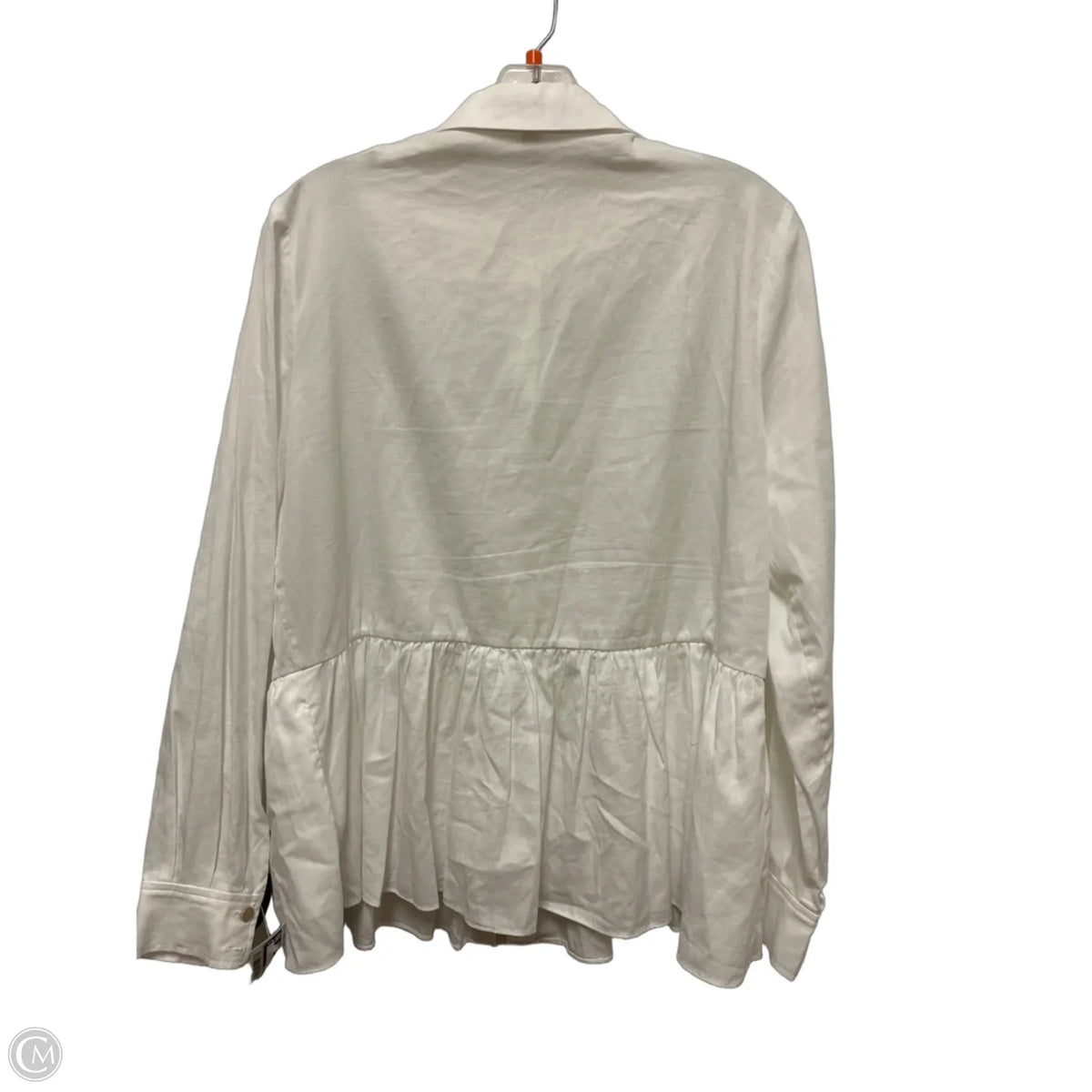 Blouse Long Sleeve By Ted Baker In White, Size: M