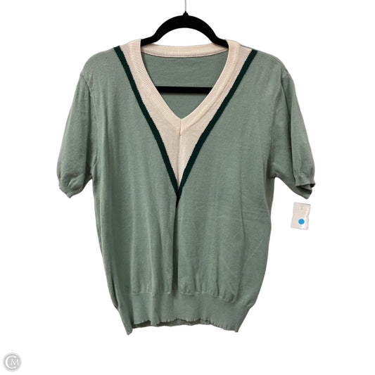 Sweater Short Sleeve By Clothes Mentor In Green, Size: Xl
