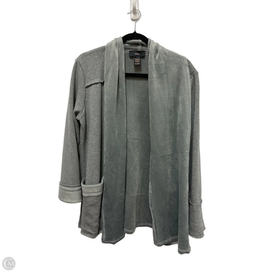 Sweater Cardigan By Rain In Grey, Size: M