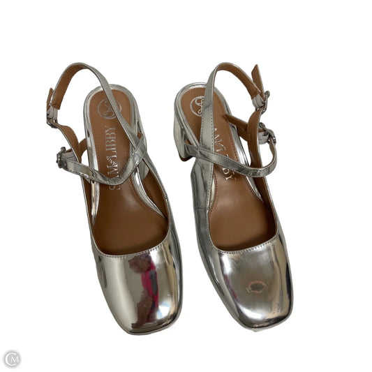 Shoes Heels Block By Sam And Libby In Silver, Size: 8