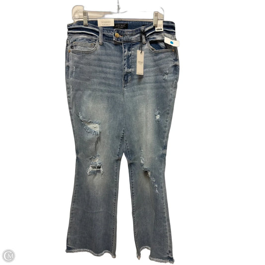 Jeans Flared By Judy Blue In Blue Denim, Size: 16