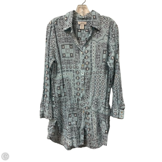 Tunic Long Sleeve By Rachel Zoe In Blue, Size: M