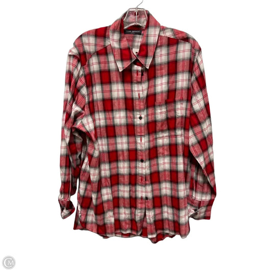 Blouse Long Sleeve By Lane Bryant In Red, Size: Xl