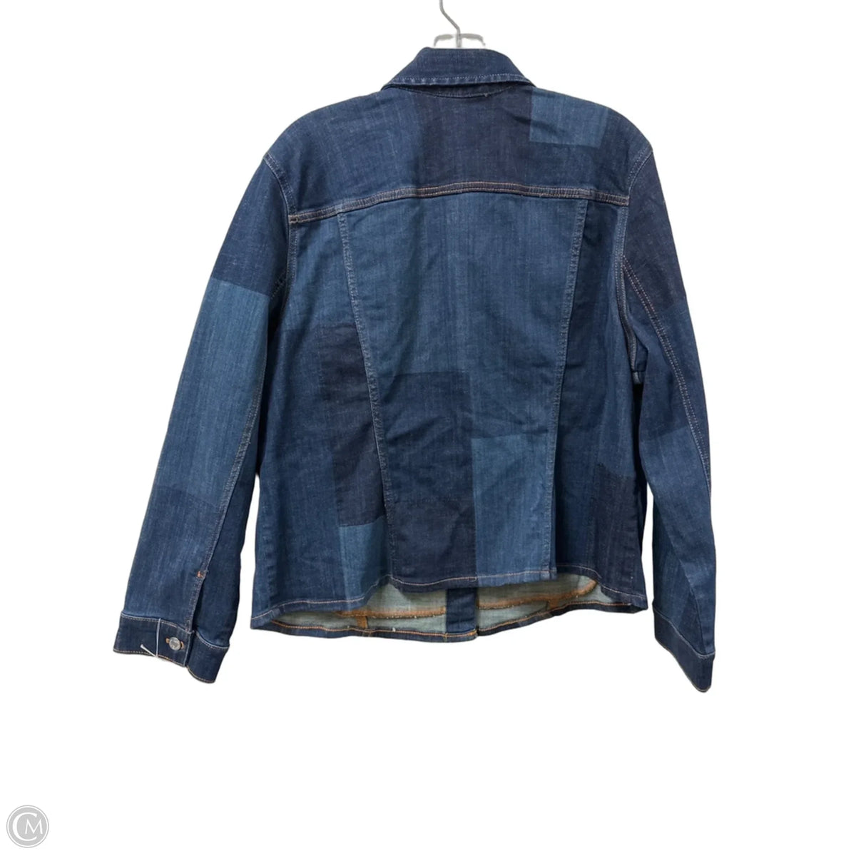 Jacket Denim By Chicos In Blue Denim, Size: Xl