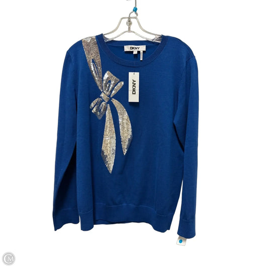 Sweater By Dkny In Blue, Size: L