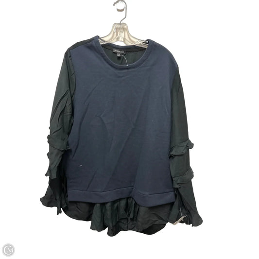 Top Long Sleeve By Lane Bryant In Navy, Size: Xl