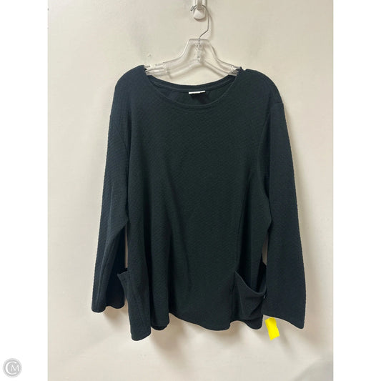 Top Long Sleeve By Pure Jill In Black, Size: 3x