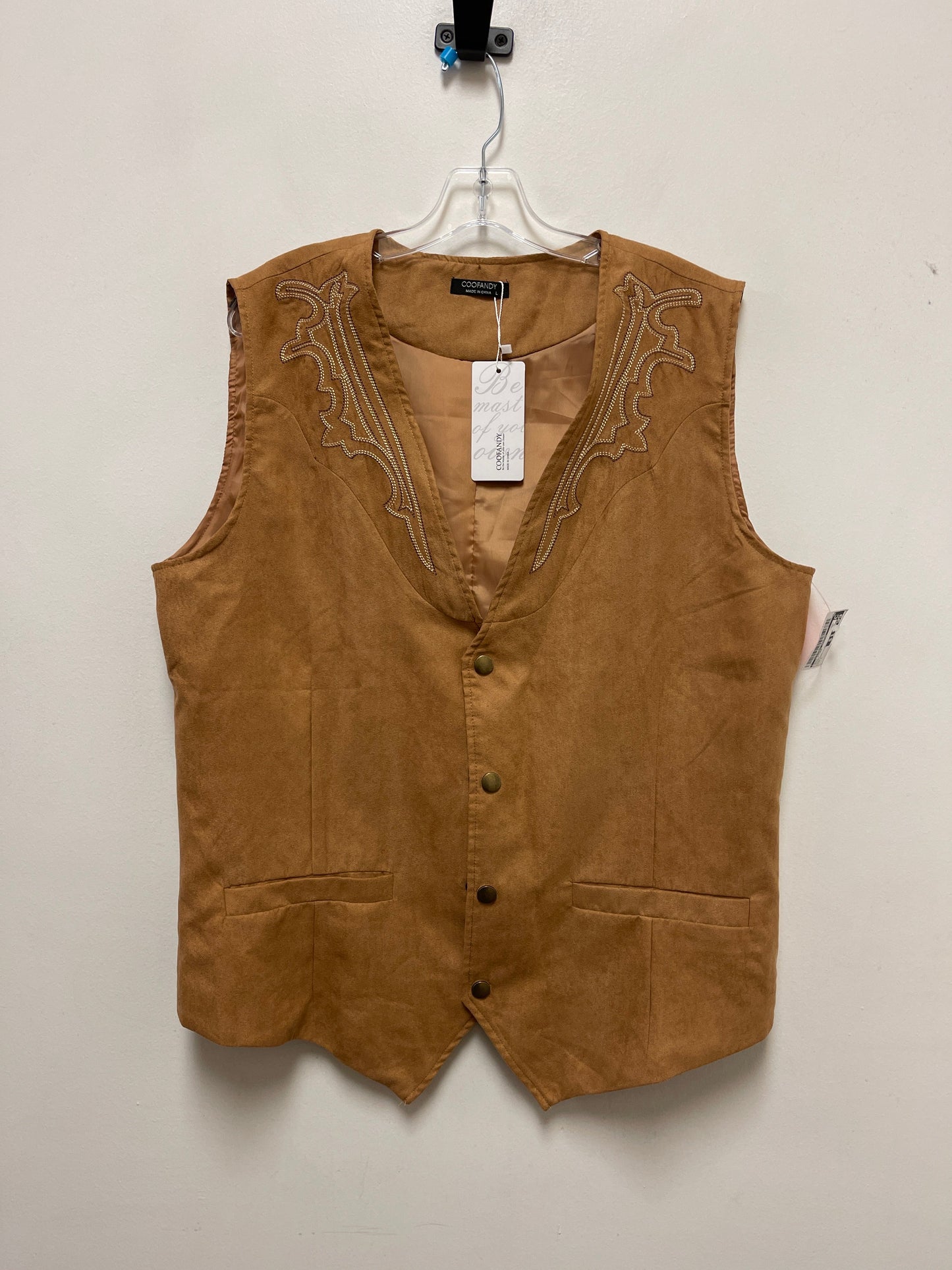 Vest Other By Clothes Mentor In Brown, Size: L