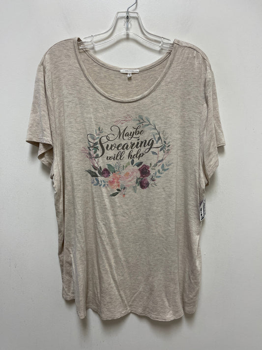 Cream Top Short Sleeve Maurices, Size 2x