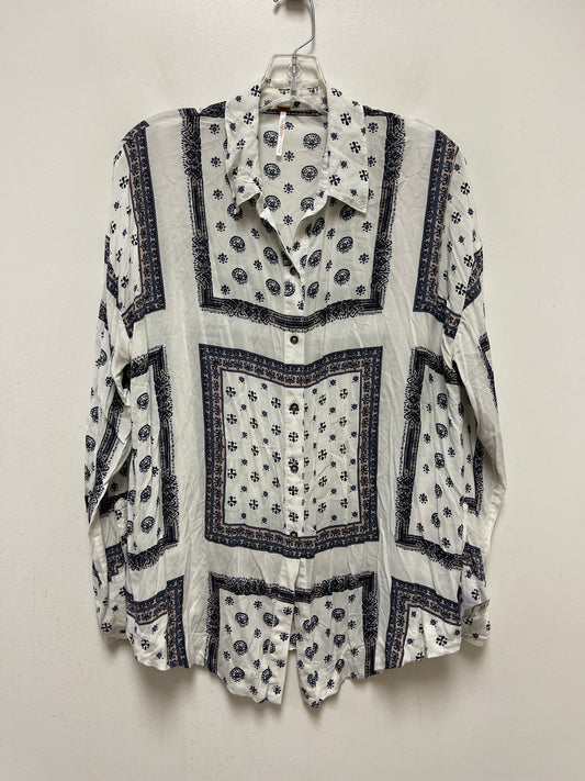 White Top Long Sleeve Free People, Size S