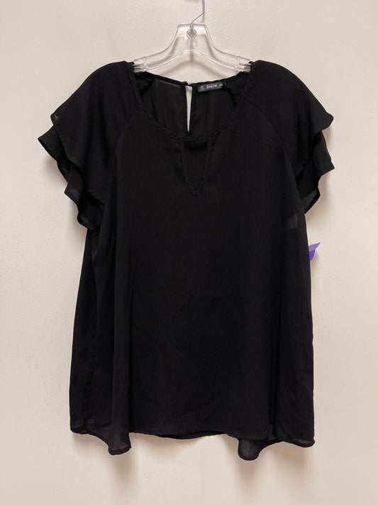 Black Top Short Sleeve Shein, Size 1x