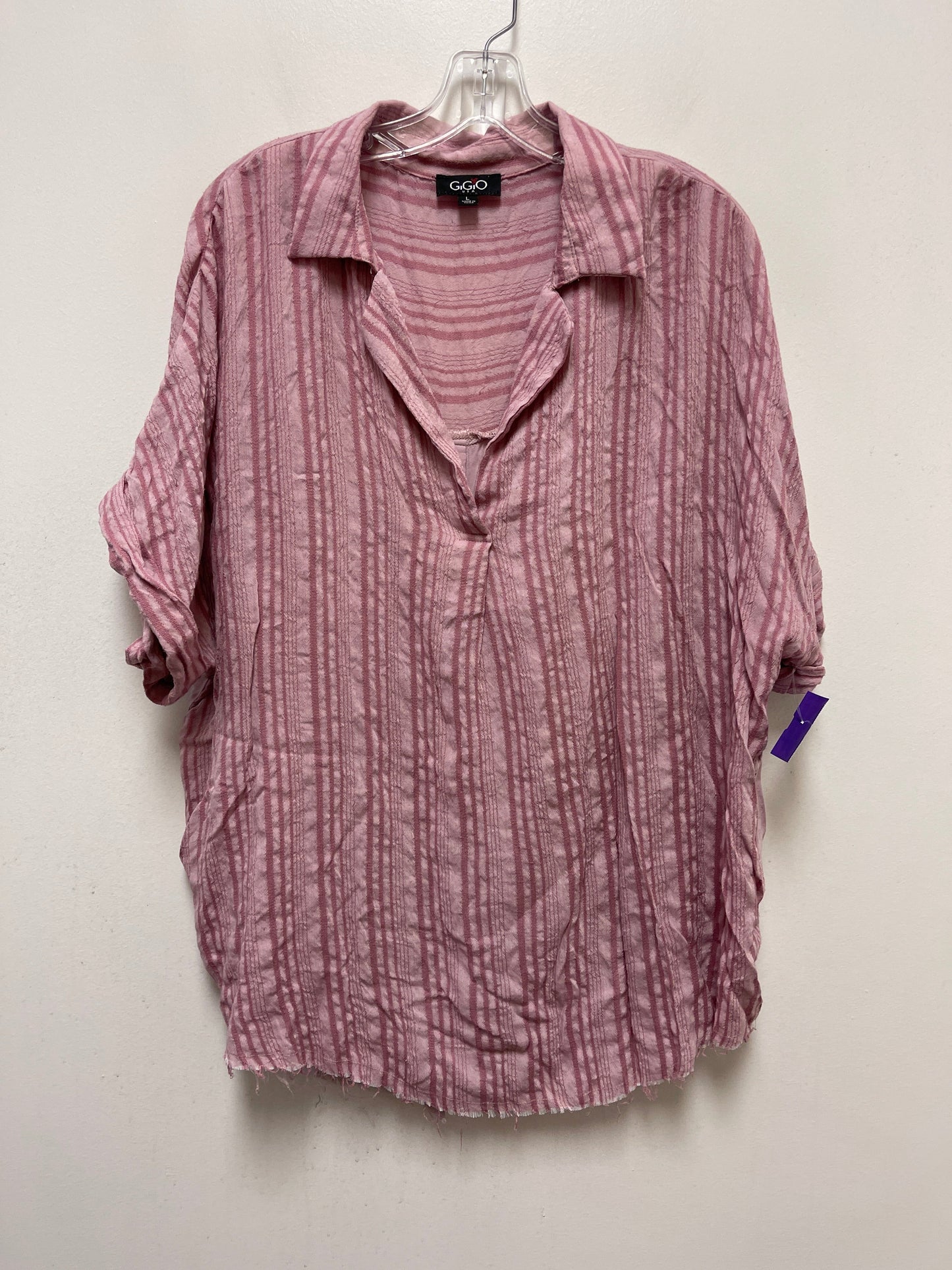 Pink Top Short Sleeve Gigio, Size L