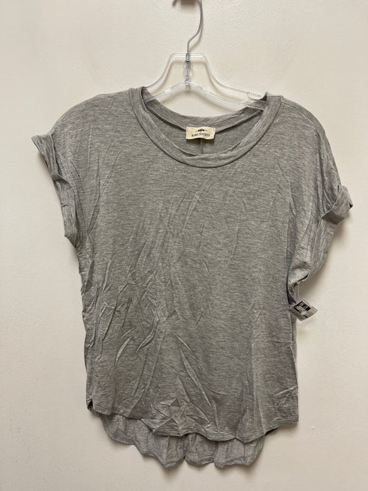 Grey Top Short Sleeve Basic Clothes Mentor, Size S