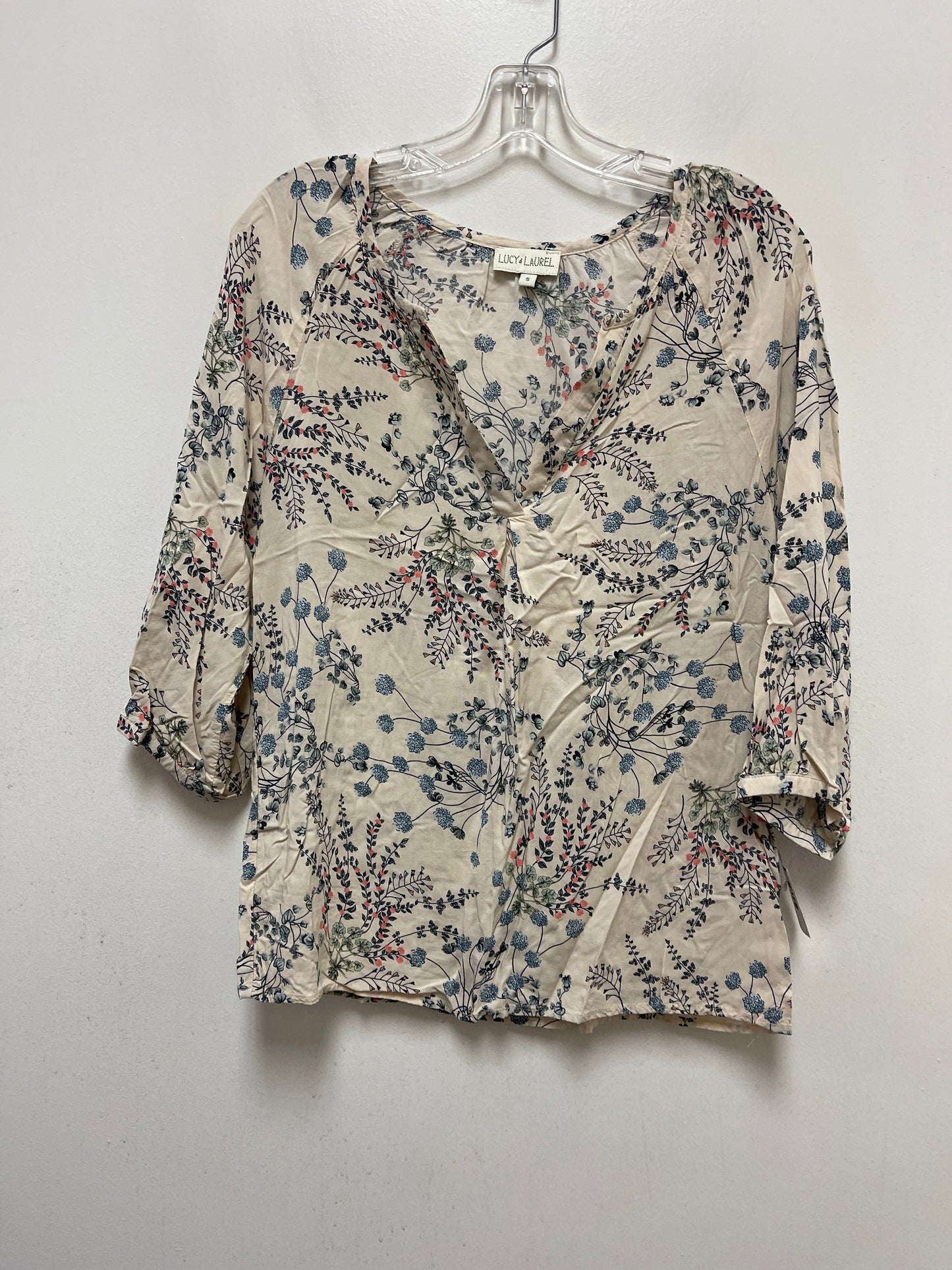 Cream Top Long Sleeve Lucy And Laurel, Size S