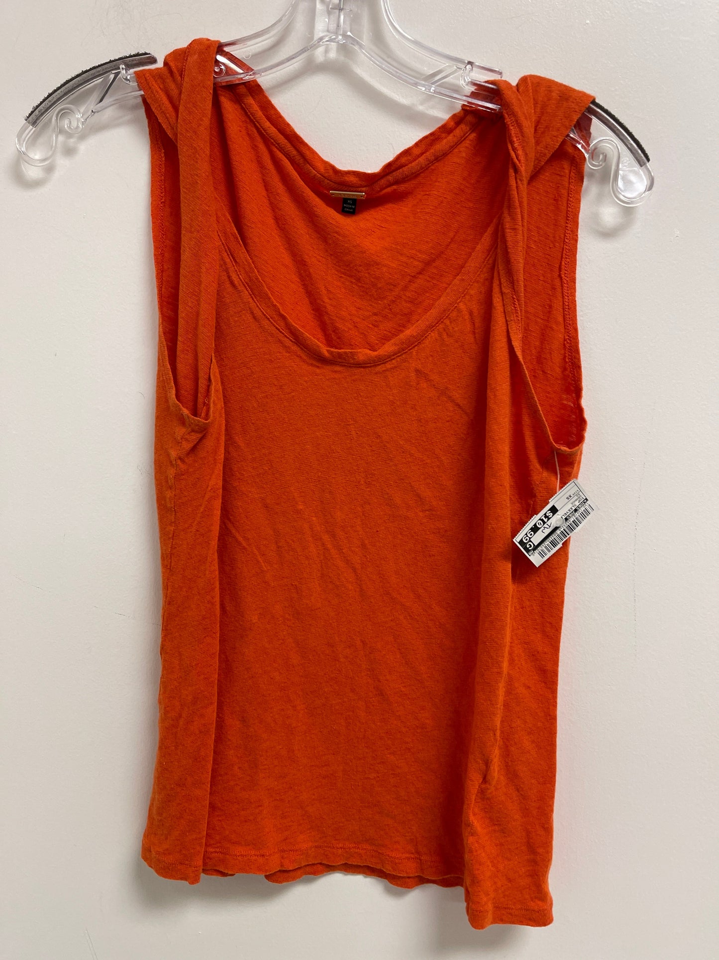 Orange Top Sleeveless Joes Joes, Size Xs