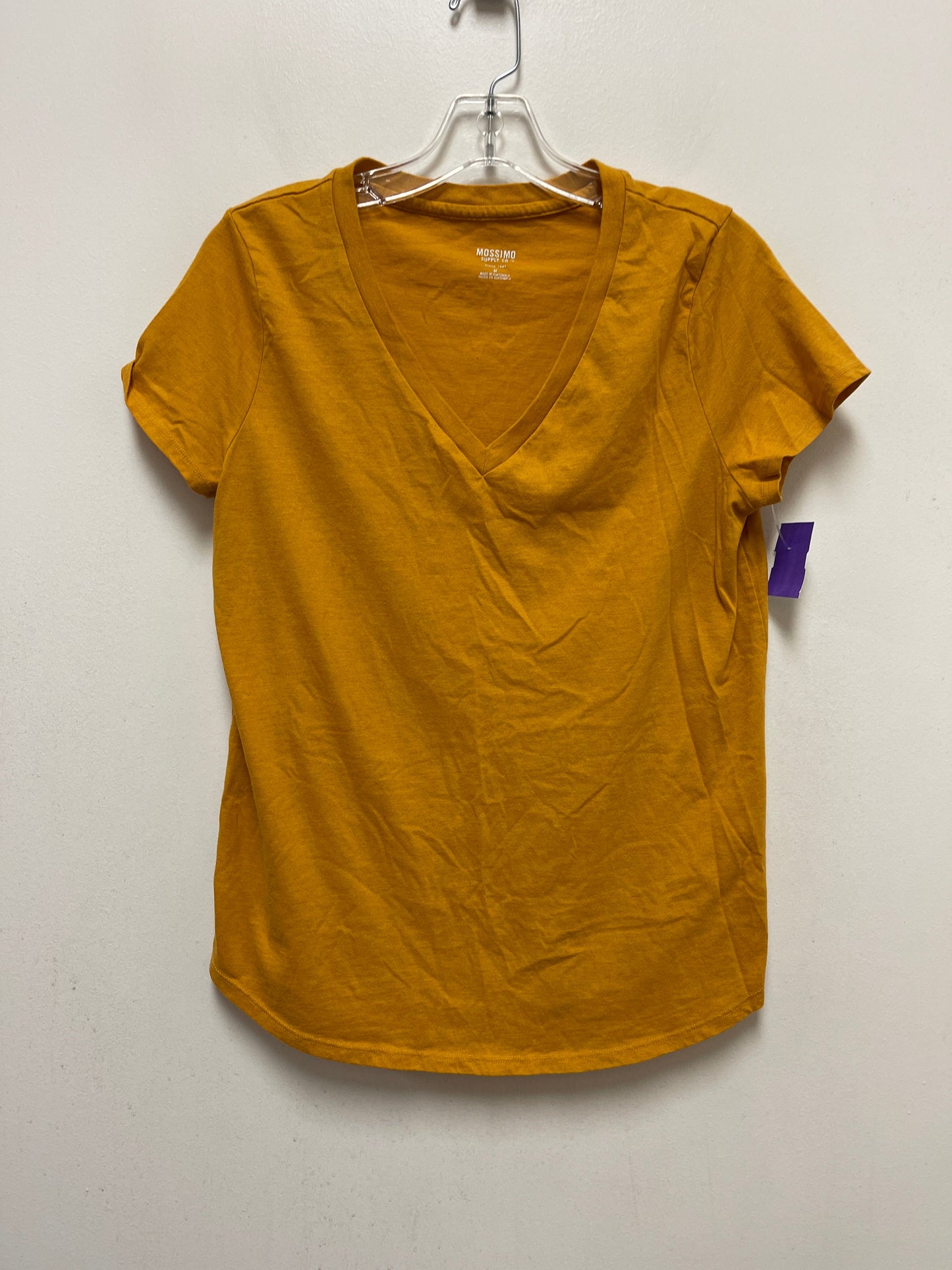 Yellow Top Short Sleeve Basic Mossimo, Size M