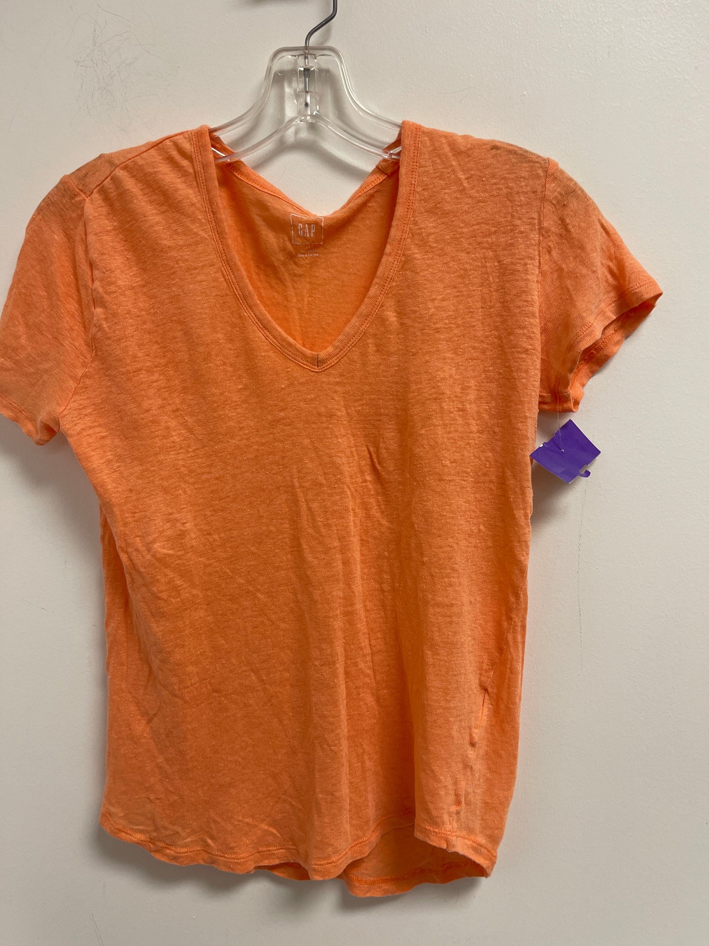 Orange Top Short Sleeve Basic Gap, Size Xs