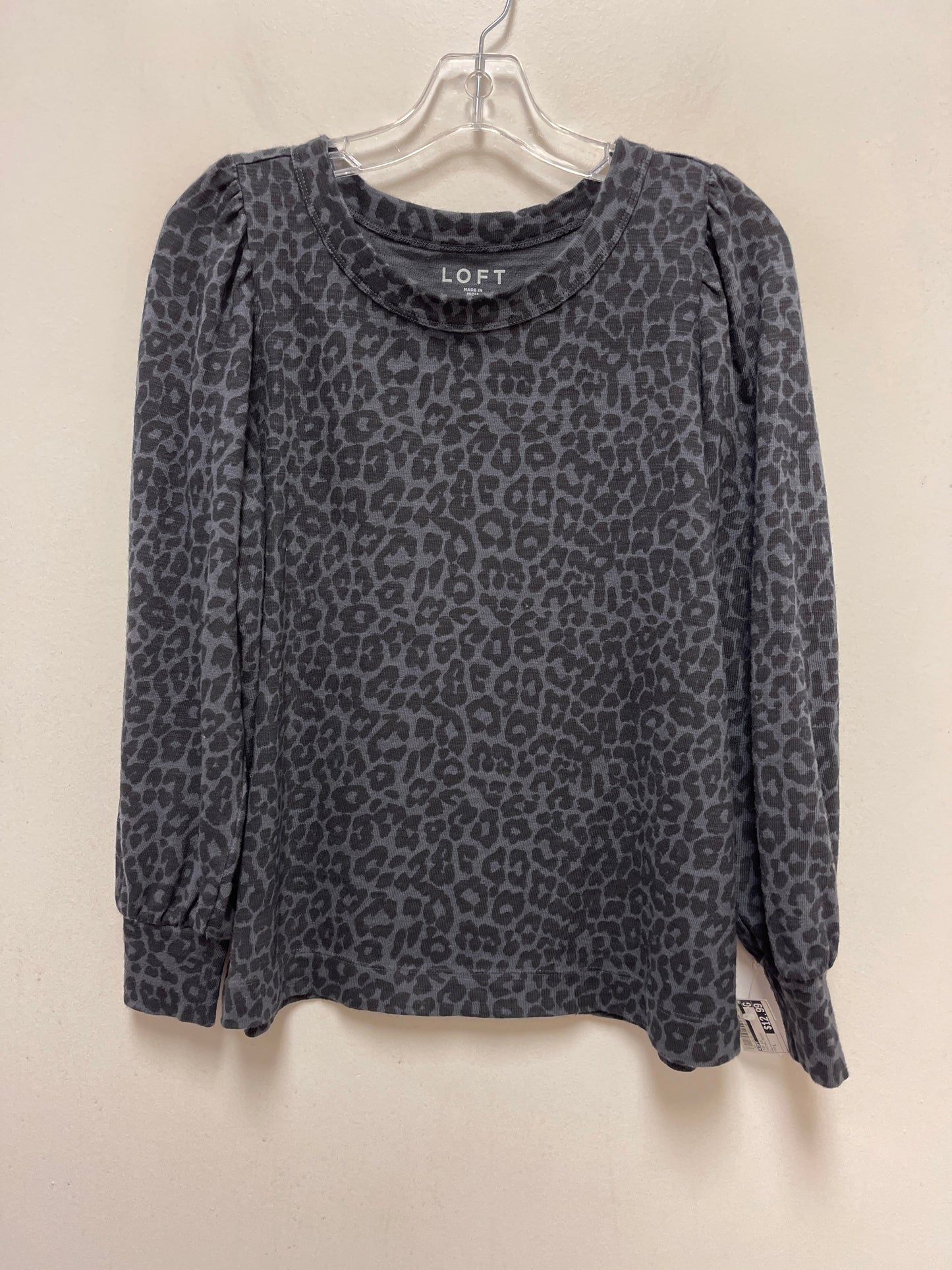 Animal Print Top Long Sleeve Loft, Size L